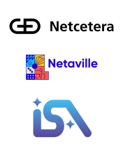 G+D Netcetera, Netaville, ISA logos
